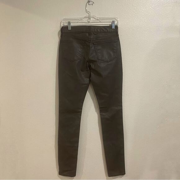 Cache Dark Gray Faux Leather Skinny Pants Sz 0 NWT - Picture 9 of 11